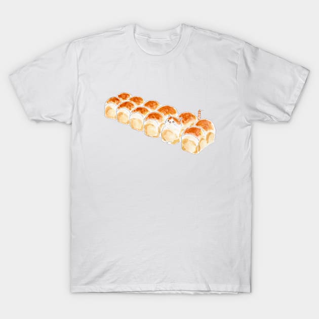 Bread Cat T-Shirt by TOCOROCOMUGI